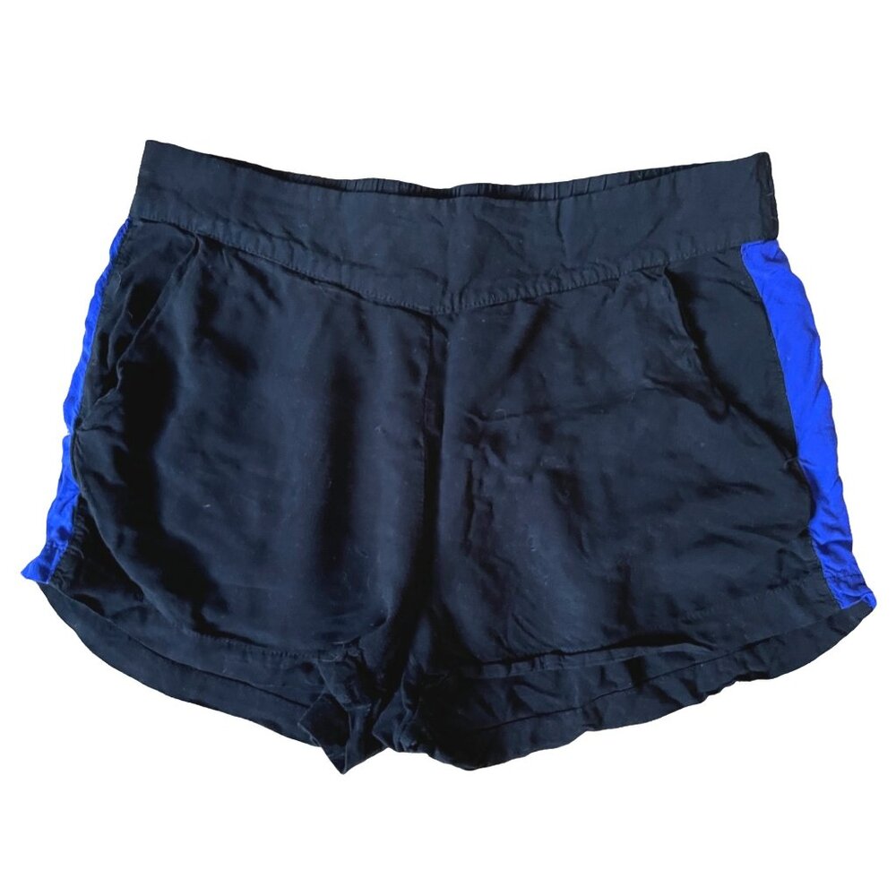 Aeropostale Wide Leg Shorts with Pockets sz Large Black Blue High Waisted